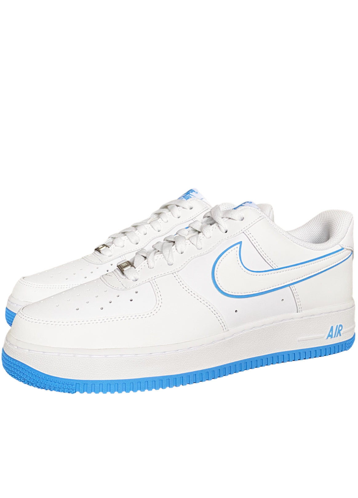 NIKE AIR FORCE 1 07 LOW " WHITE UNIVERSITY BLUE SOLE "