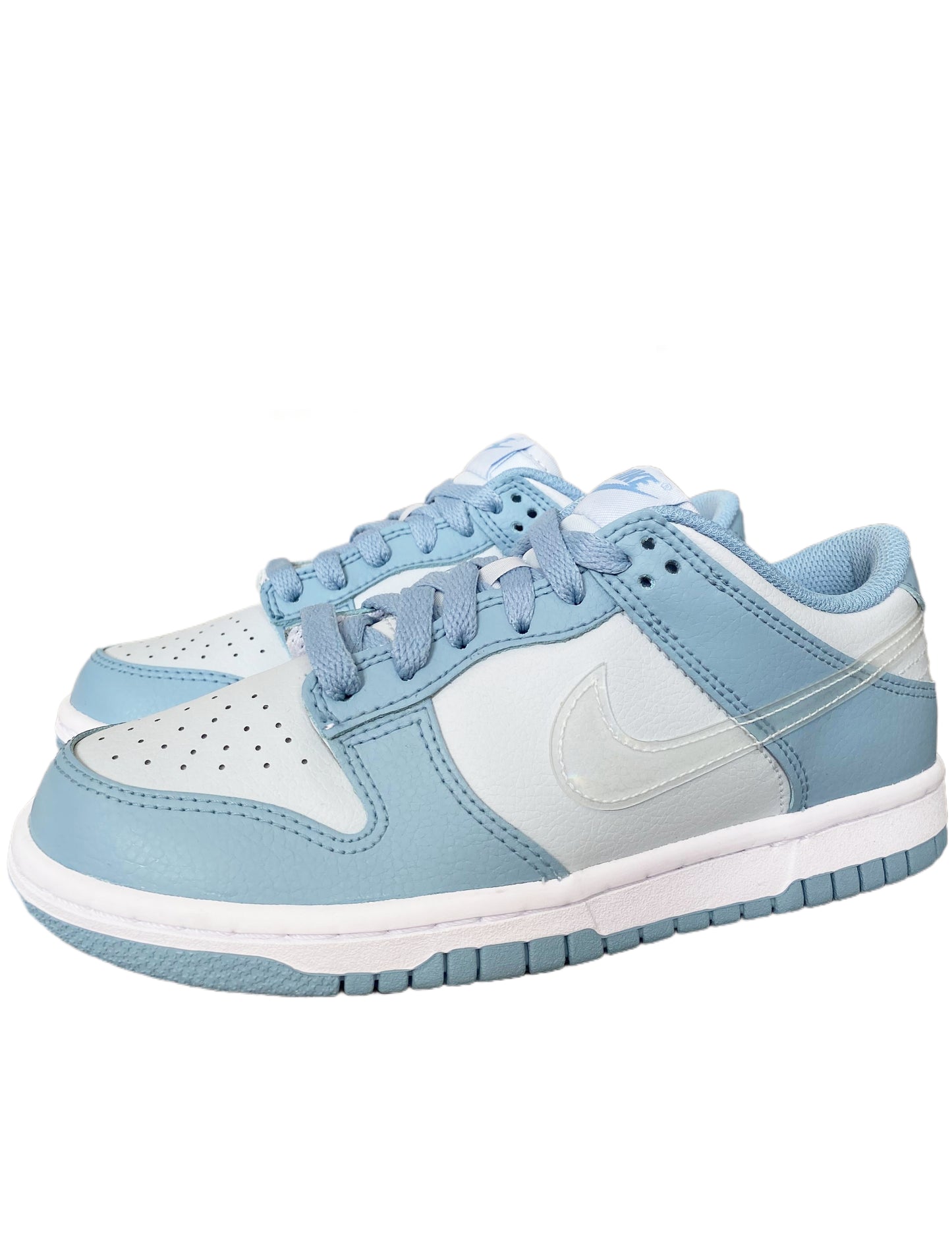 NIKE DUNK LOW " CLEAR BLUE SWOOSH " GS