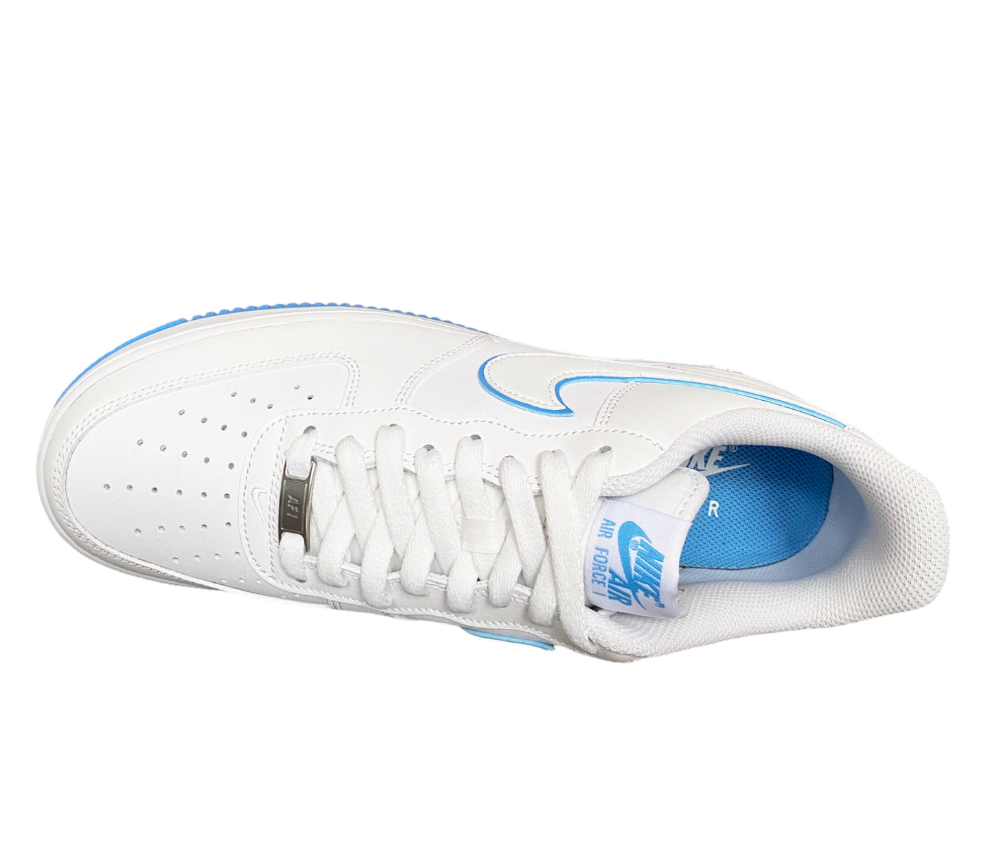 NIKE AIR FORCE 1 07 LOW " WHITE UNIVERSITY BLUE SOLE "