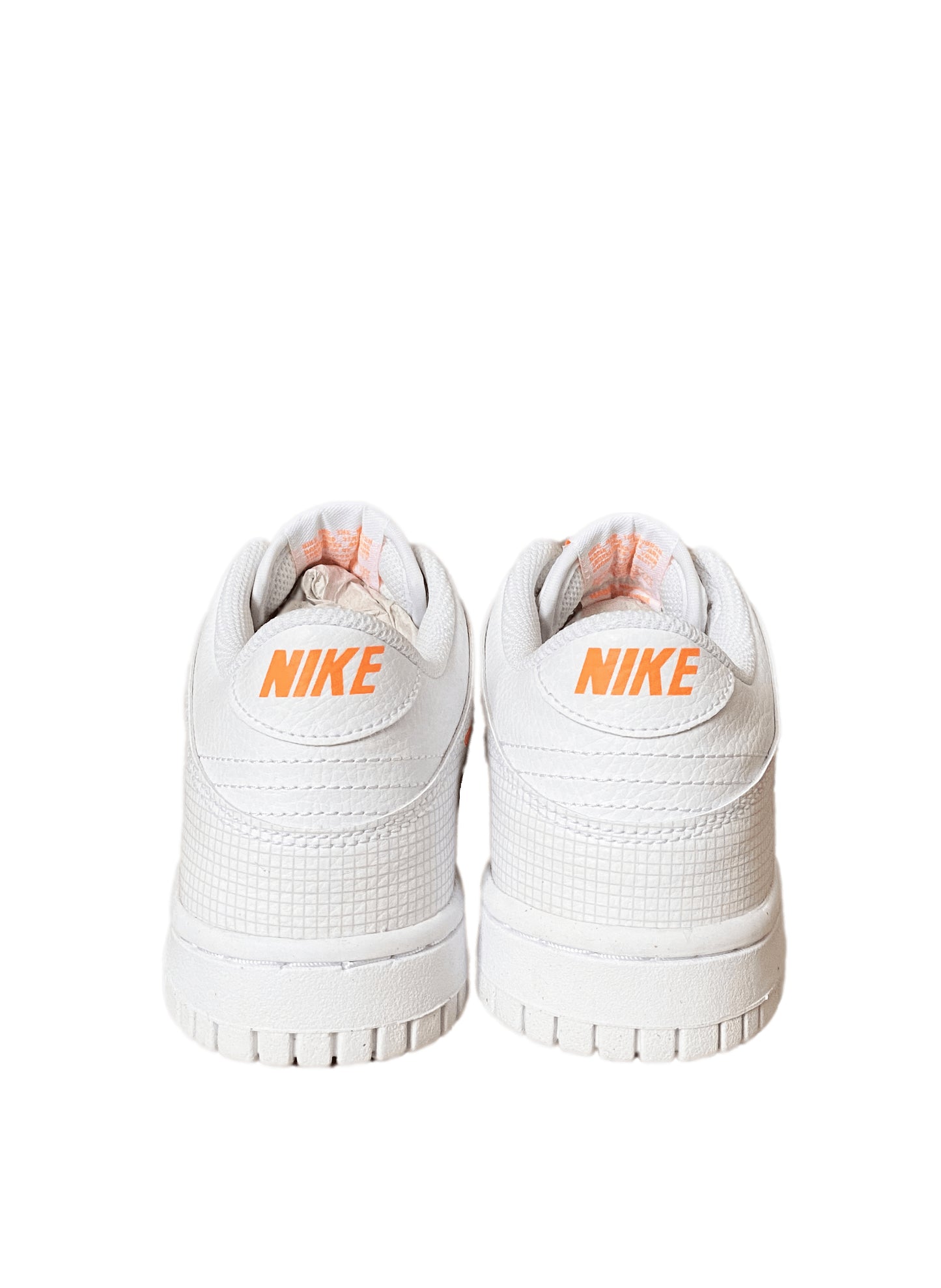 NIKE DUNK LOW SE "3D SWOOSH PURE PLATINUM TOTAL ORANGE" GS
