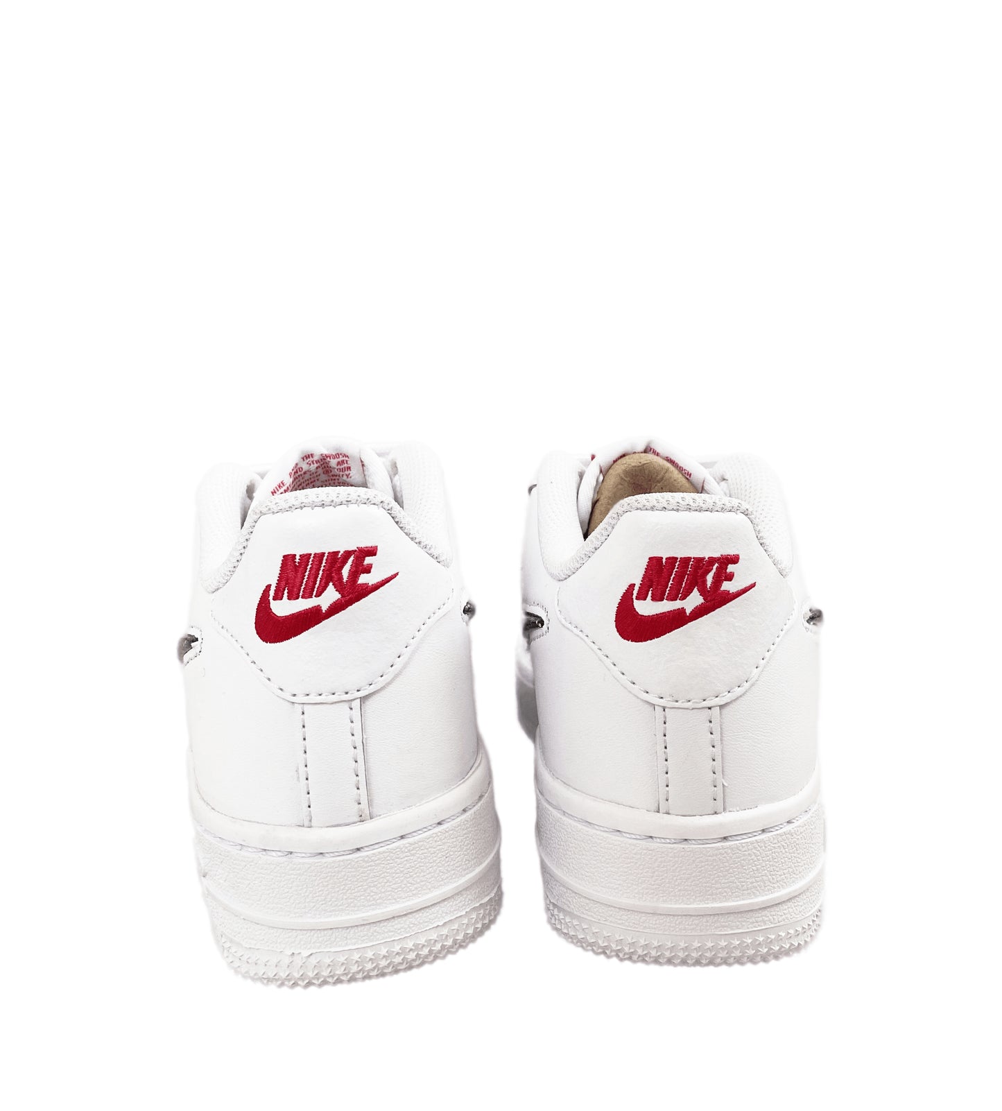 NIKE AIR FORCE 1 LOW LV8 "WHITE METALLIC SILVER"(GS)