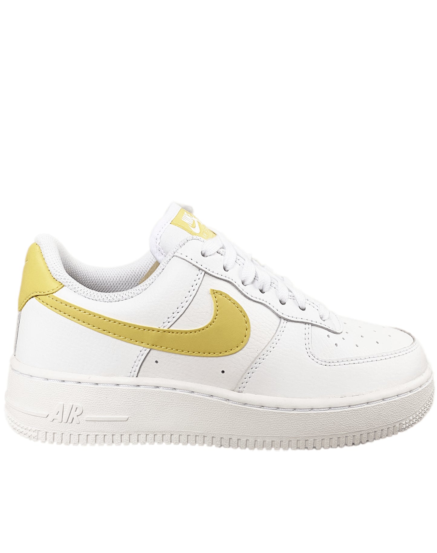 NIKE AIR FORCE 1 07 "WHITE SATURN GOLD WHITE WHITE" (W)