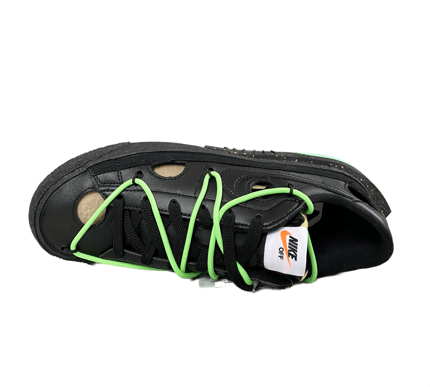 NIKE BLAZER LOW OFF-WHITE "BLACK ELEKTRO GREEN"