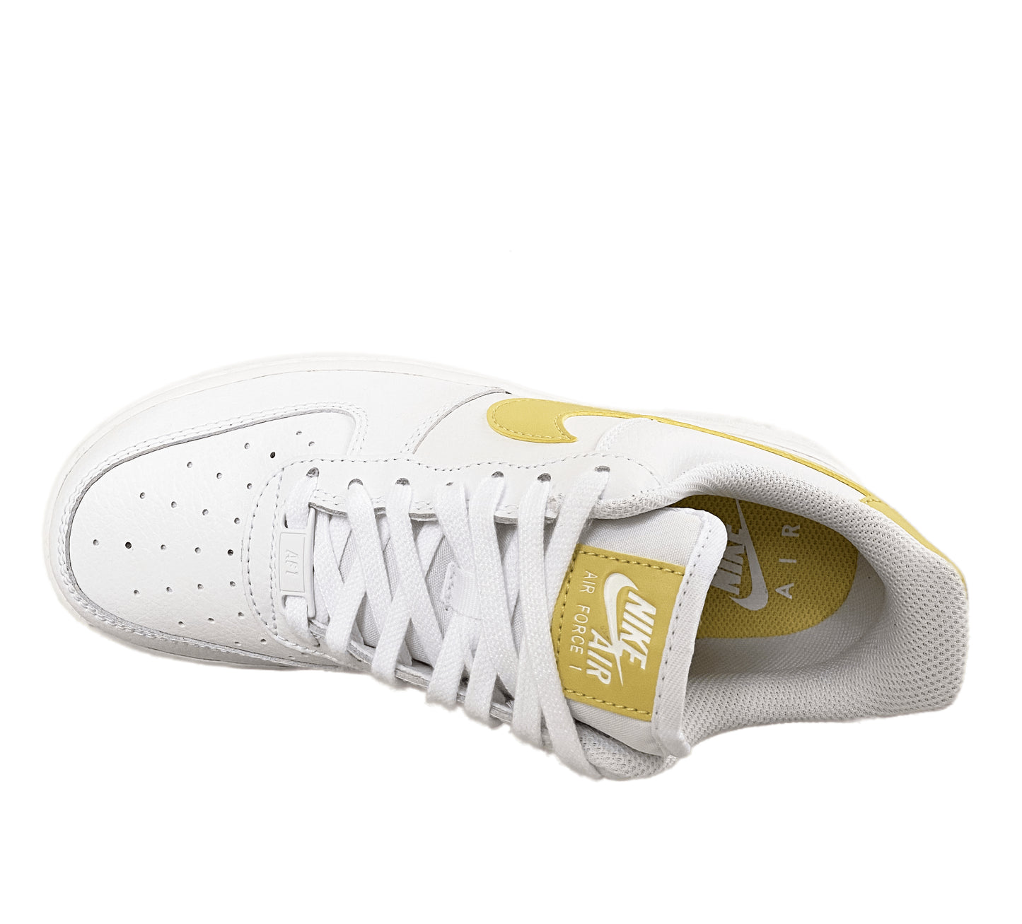 NIKE AIR FORCE 1 07 "WHITE SATURN GOLD WHITE WHITE" (W)