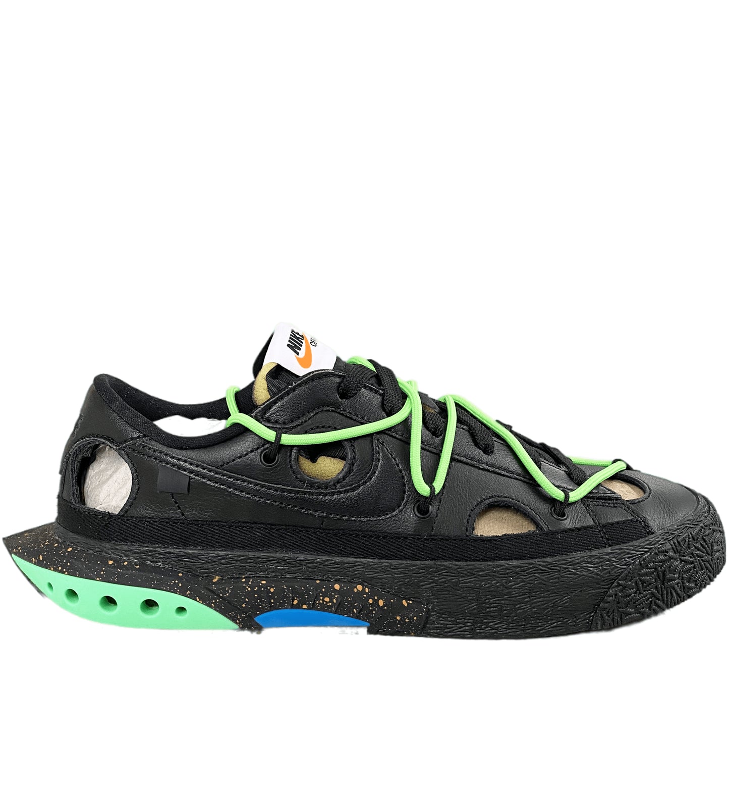 NIKE BLAZER LOW OFF-WHITE "BLACK ELEKTRO GREEN"