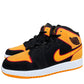 JORDAN 1 MID SE "BLACK VIVID ORANGE" GS